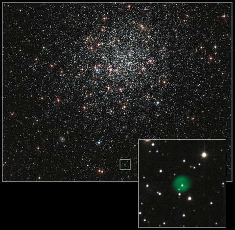 A new NASA Hubble Space Telescope image shows globular cluster NGC 1846, a spherical collection of hundreds of thousands of stars in the outer halo of the Large Magellanic Cloud, a neighboring dwarf galaxy of the Milky Way that can be seen from the southern hemisphere. (Credit: NASA and the Hubble Heritage Team, STScI/AURA; Acknowledgment: P. Goudfrooij, STScI)