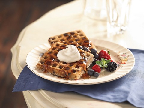 Blueberry Oatmeal Waffles