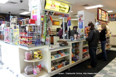 Customers getting served at the Woodlawn Papa Rock Travel Center