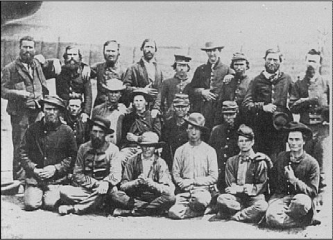 The men of the 48th Tennessee Infantry at Camp Douglas after their fight at Fort Donelson