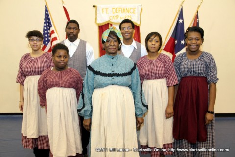 Mrs. Geneva Bell with her serving staff