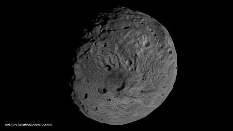 The south pole of the giant asteroid Vesta, as imaged by the framing camera on NASA's Dawn spacecraft in September 2011. (Image credit: NASA/JPL-Caltech/UCLA/MPS/DLR/IDA)
