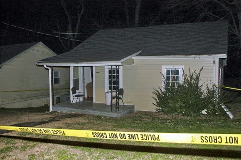 Residence where two people were shot and killed Friday night. (Photo by CPD-Jim Knoll)