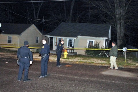 Residence where two people were shot and killed Friday night. (Photo by CPD-Jim Knoll)