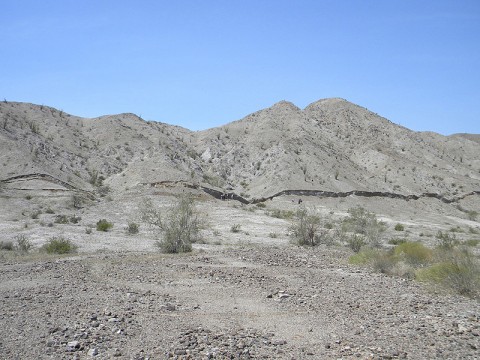 This five-foot-high (1.5-meter-high) surface rupture, called a scarp, formed in just seconds along the Borrego fault during the magnitude 7.2 El Mayor Cucapah earthquake in northern Baja California on April 4th, 2010. (Image credit: Centro de Investigacion Cientifica y de Educacion Superior de Ensenada (CICESE))