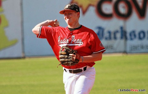 Sophomore Jordan Hankins hhad three RBI in the Govs loss at Georgia State, Sunday. Austin Peay Men's Baseball. (Courtesy: Austin Peay Sports Information)