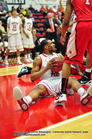 Will Triggs battles for the ball under they goal. Triggs came off the bench to help spark the Governors to victory.