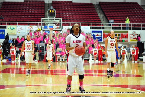 Lady Govs guard Shira Buley prepares for a free throw in the second half of Saturday's game against Morehead State. The Lady Govs went on to win 88-81 in overtime. Austin Peay Women's Basketball. Lady Govs guard Shira Buley prepares for a free throw in the second half of Saturday's game against Morehead State. The Lady Govs went on to win 88-81 in overtime. Austin Peay Women's Basketball.