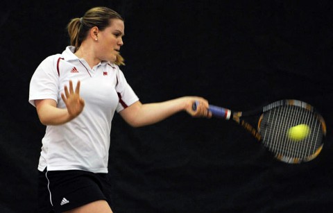 Senior Vanja Tomic her 12th straight match against the Blue Raiders. Austin Peay Women's Tennis. (Courtesy: Austin Peay Sports Information)