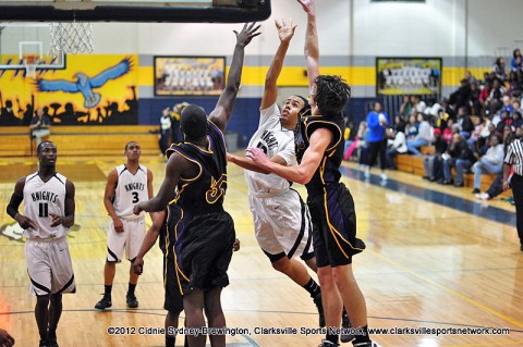 In the consolation game of Men's High School Basketball Tournament, Clarksville High School won over Kenwood High School 70-66 in overtime.