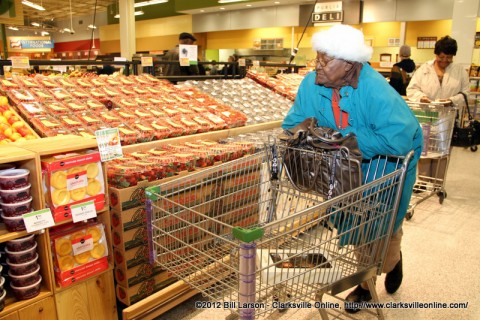 Shopping in the produce section