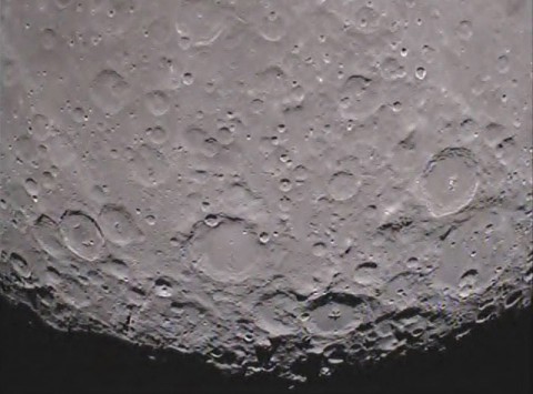 South pole of the far side of the moon as seen from the GRAIL mission's Ebb spacecraft. (Image credit: NASA/Caltech-JPL)