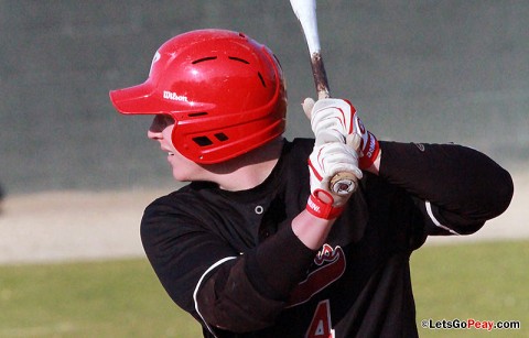 Sophomore second baseman Jordan Hankins hit a two run triple in the fifth inning and then added a two run double in the sixth inning to spark the Governors to victory. Austin Peay Baseball. (Courtesy: Brittney Sparn/APSU Sports Information)