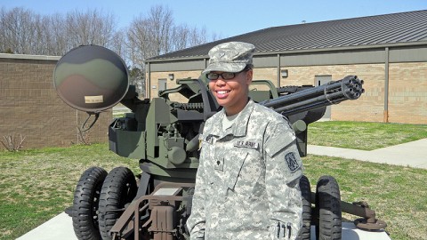 Spc. Kannesha Nept, a supply sergeant with the 2-44th Air Defense Artillery Regiment, 101st Sustainment Brigade, is being recognized her volunteer efforts with Big Brothers Big Sisters of Clarksville Tennessee. (Courtesy Photo)