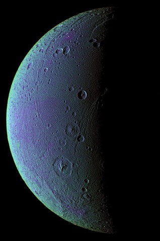 This view highlights tectonic faults and craters on Dione, an icy world that has undoubtedly experienced geologic activity since its formation. (Image credit: NASA/JPL/Space Science Institute)