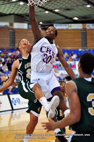 Clarksville High's Tevin Majors puts it in for two. The Wildcats finished their season with a good fight, but lost to Memphis Central 68-62.