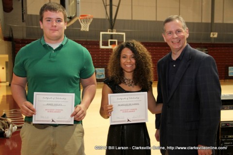 State Representative Joe Pitts with scholarship winners Mairah Hughes and John Riley State Representative Joe Pitts with scholarship winners Mairah Hughes and John Riley