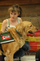 Destiny O'Brien with her Canine Assistants service dog Salsa