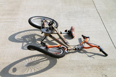 The bicycle that collided with the Ford F-150 on Fort Campbell Boulevard Tuesday Morning.