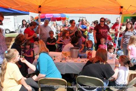 The face painting booth was very popular this year with the kids.