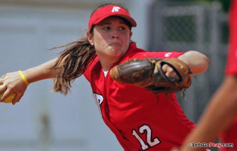 Sophomore Kayla Davidson had a hit, walk and scored a run in loss to SEMO. Austn Peay Softball. (Courtesy: Austin Peay Sports Information)