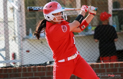 Sophomore Lauren de Castro had five hits, including a home run, Sunday versus Murray State. Austin Peay Softball. (Courtesy: Brittney Sparn/APSU Sports Information)