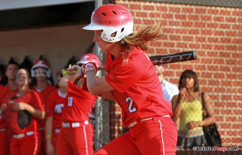 Senior Catie Cozart's RBI double proved to be game-winner versus Evansville. Austin Peay Softball. (Courtesy: Brittney Sparn/APSU Sports Information)