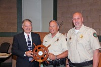 Alen Herald with Director Carter and Chief Rider. Officer Herald is name Part-Time Boating Officer of the Year for the second time in as many years.