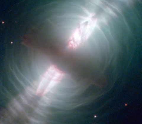 Hubble catches image of Searchlight Beams from a Preplanetary Nebula. (Credit: ESA/Hubble, NASA)