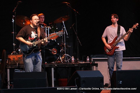 Tres Hombres playing on the Public Square Stage