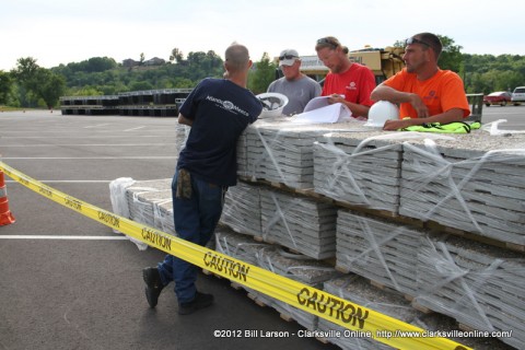 Planning for the installation of the floats