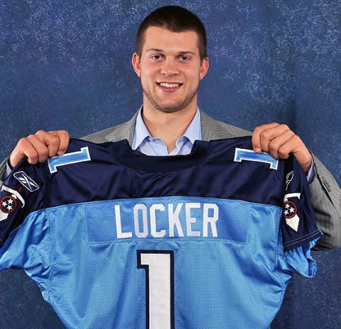 The Titans selected Jake Locker with the eighth overall pick of the 2011 NFL Draft.