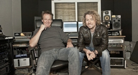 Producer Mark Moffatt (l) and Morrison at Moffat's Nashville studio. Producer Mark Moffatt (l) and Morrison at Moffat's Nashville studio.
