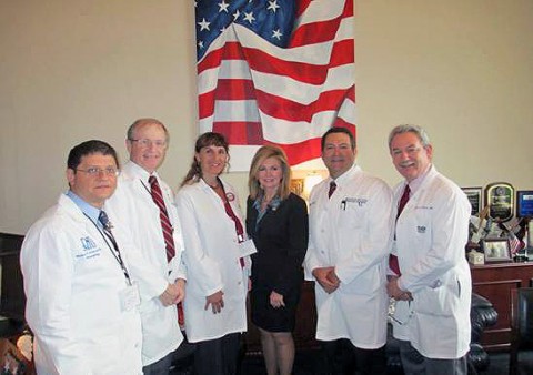 Representative Marsha Blackburn with Doctor Mark Green and other doctors with Doctors for Patients Care