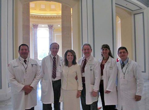 Representative Michele Bachmann with Doctor Mark Green and other doctors with Doctors for Patients Care