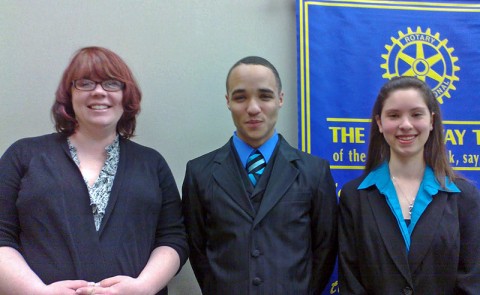 (Left) Northwest High School Speech Teacher Jaime Holder, (Center) Christian Dashle, (Right) Ashley Rhodes.