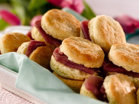 Sour Cream Chive Biscuits with Country Ham