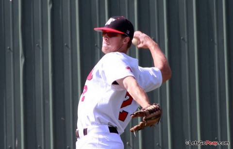 Center fielder Michael Blanchard had three hits and two RBI in the Govs loss at SIU Edwardsville, Sunday. Austin Peay Baseball. (Courtesy: Brittney Sparn/APSU Sports Information)