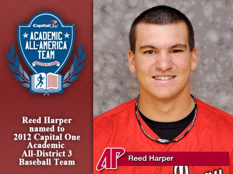 APSU Reed Harper name to 2012 Capital One Academic All-District 3 Baseball Team