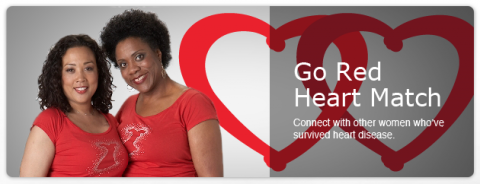 American Heart Association’s Go Red Heart Match.