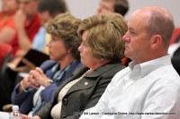 Montgomery County Attorney Austin Peay IV sits with Montgomery County Mayor Carolyn Bowers (Center) and Clarksville City Mayor Kim McMillan (Left)