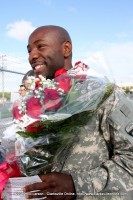 Nicholas Saunders waiting for Spc. Jessica Blackmon