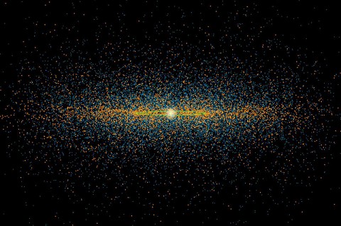 New results from NASA's NEOWISE survey find that more potentially hazardous asteroids, or PHAs, are closely aligned with the plane of our solar system than previous models suggested. (Image credit: NASA/JPL-Caltech) New results from NASA's NEOWISE survey find that more potentially hazardous asteroids, or PHAs, are closely aligned with the plane of our solar system than previous models suggested. (Image credit: NASA/JPL-Caltech)
