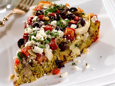 Marvelous Mediterranean Chicken Sausage Cornbread Dinner