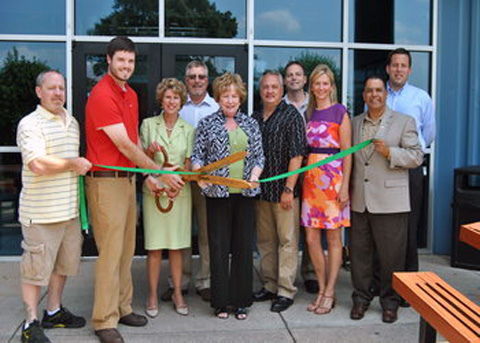 Front: Right to Left: Jim Hyde, CAC Maintenance; Brad Butler, Kim McMillan; Cliff Sites, CAC Owner; Carolyn Bowers; Nathan Deer, CAC Owner; Kenny Daugherty, Bridgestone Metalpha Environmental Specialist and CMCGCP Work Committee Member; Dawn Deer, CAC Office Manager; Tommy Vallejos, Montgomery County Commissioner; Jarrod Duncan, Capital Bank VP of Commercial Banking and CMCGCP Steering Committee Member. Front: Right to Left: Jim Hyde, CAC Maintenance; Brad Butler, Kim McMillan; Cliff Sites, CAC Owner; Carolyn Bowers; Nathan Deer, CAC Owner; Kenny Daugherty, Bridgestone Metalpha Environmental Specialist and CMCGCP Work Committee Member; Dawn Deer, CAC Office Manager; Tommy Vallejos, Montgomery County Commissioner; Jarrod Duncan, Capital Bank VP of Commercial Banking and CMCGCP Steering Committee Member.
