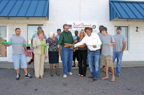 Green Ribbon Cutting for First Choice Moving and Storage.