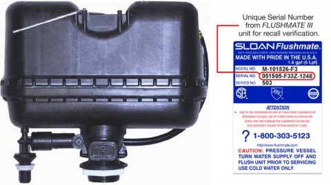 Flushmate Recalls Flushmate® III Pressure-Assisted Flushing System