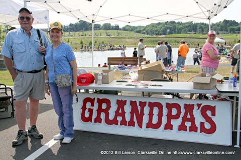 Jackie Langford and her husband of the Grandpa's sporting-goods store