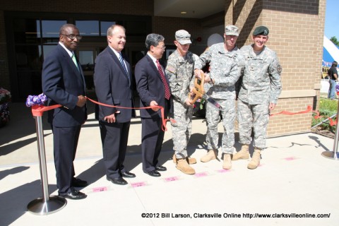 The Ribbon Cutting officially opens the new DeCA commissary facility on Fort Campbell