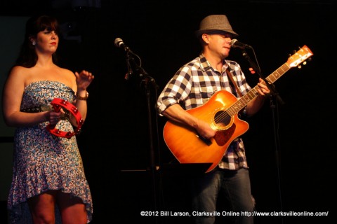 Samantha Hawkins and John Winters perform at Jammin' in the Alley on Friday night1